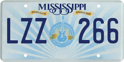 MS license plate LZZ266