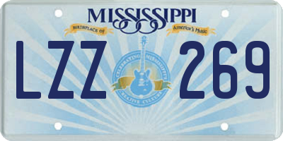 MS license plate LZZ269
