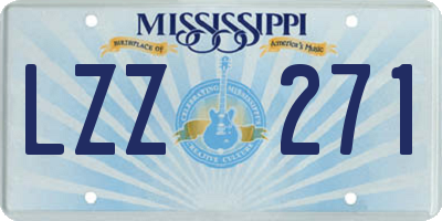 MS license plate LZZ271