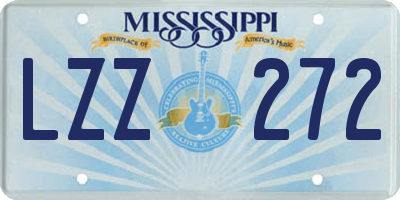 MS license plate LZZ272