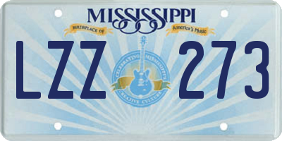 MS license plate LZZ273