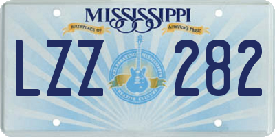 MS license plate LZZ282