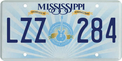 MS license plate LZZ284