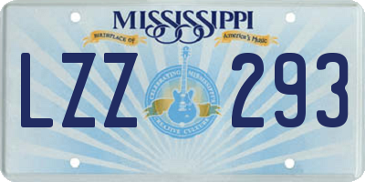 MS license plate LZZ293
