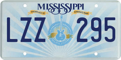 MS license plate LZZ295