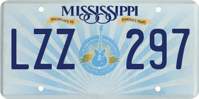 MS license plate LZZ297