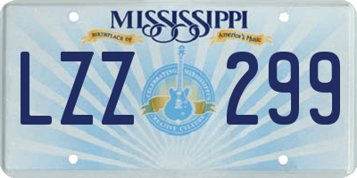 MS license plate LZZ299