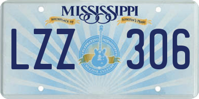 MS license plate LZZ306