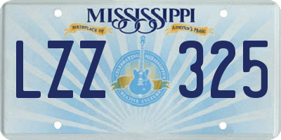 MS license plate LZZ325