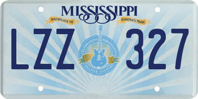 MS license plate LZZ327