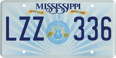 MS license plate LZZ336