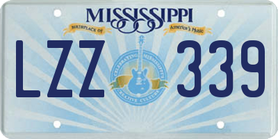 MS license plate LZZ339