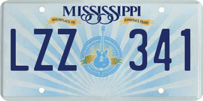 MS license plate LZZ341