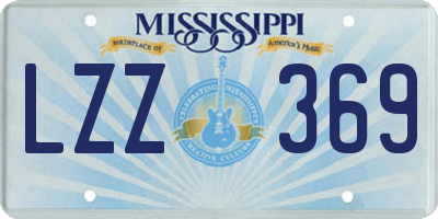 MS license plate LZZ369