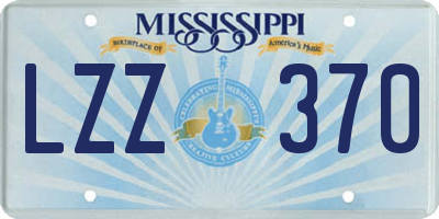 MS license plate LZZ370