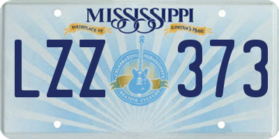 MS license plate LZZ373