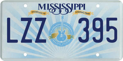 MS license plate LZZ395