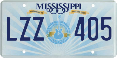 MS license plate LZZ405