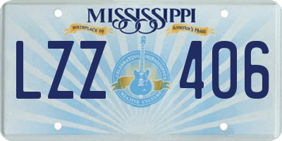 MS license plate LZZ406