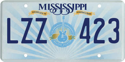 MS license plate LZZ423
