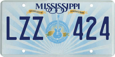 MS license plate LZZ424