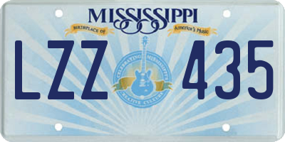 MS license plate LZZ435