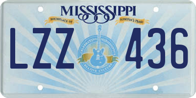 MS license plate LZZ436