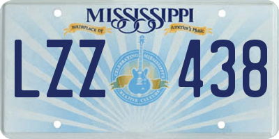 MS license plate LZZ438