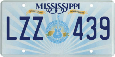 MS license plate LZZ439