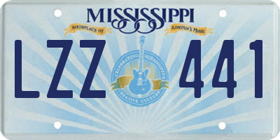 MS license plate LZZ441