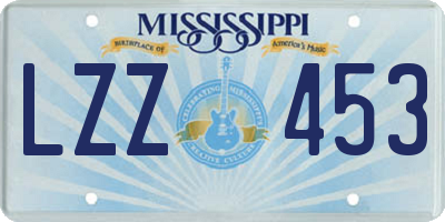 MS license plate LZZ453