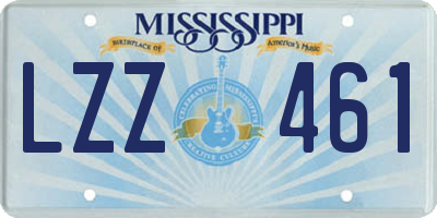 MS license plate LZZ461