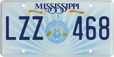 MS license plate LZZ468