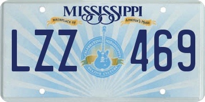 MS license plate LZZ469