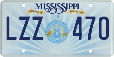 MS license plate LZZ470