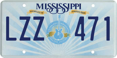 MS license plate LZZ471