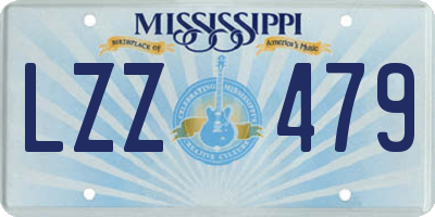 MS license plate LZZ479