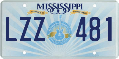 MS license plate LZZ481