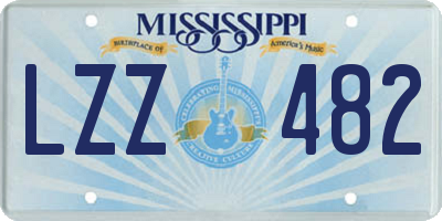 MS license plate LZZ482