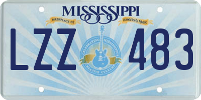 MS license plate LZZ483