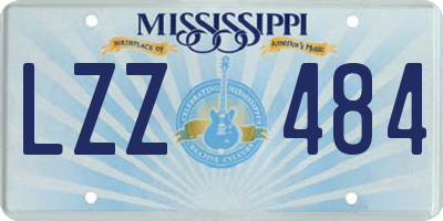 MS license plate LZZ484