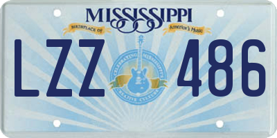 MS license plate LZZ486