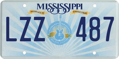 MS license plate LZZ487