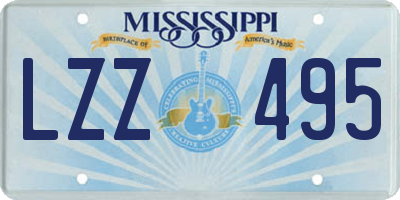 MS license plate LZZ495