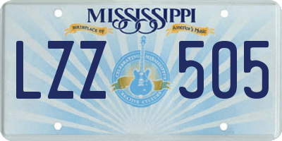 MS license plate LZZ505