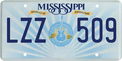 MS license plate LZZ509
