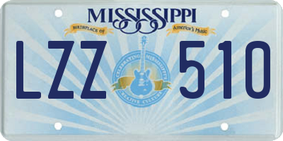 MS license plate LZZ510