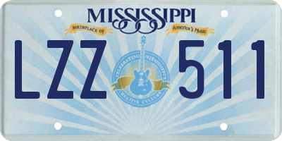 MS license plate LZZ511