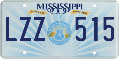 MS license plate LZZ515