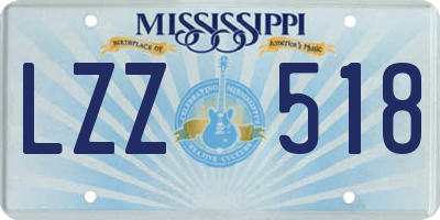 MS license plate LZZ518